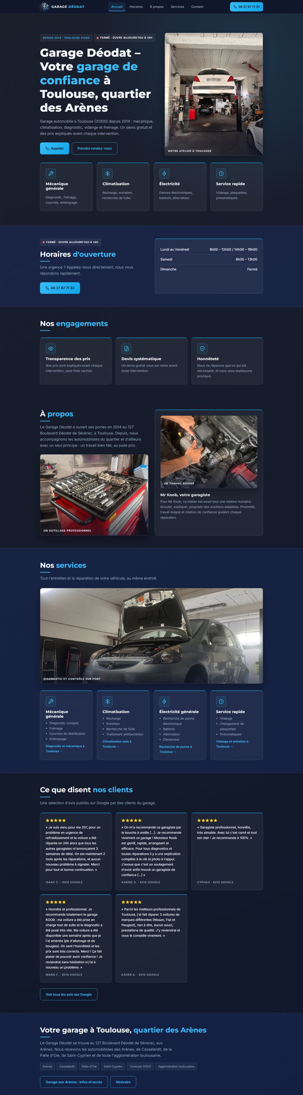 Aperçu du site Garage Déodat